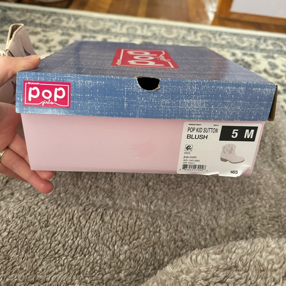 New Pop Girls Kid Sutton Blush Pink Boots size 5 - Picture 8 of 8
